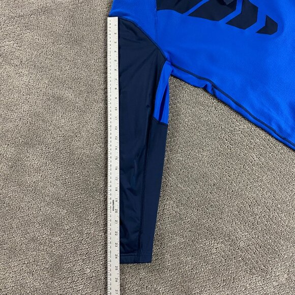 Nike Pro Combat Shirt Men's Large Hyperwarm Shield Fitted Long Sleeve Blue - Picture 13 of 14